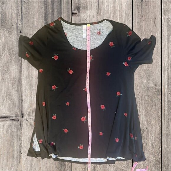 LuLaRoe Carly Simply Comfortable Perfect T Oversized Short Sleeve Floral Shirt S - Picture 5 of 10